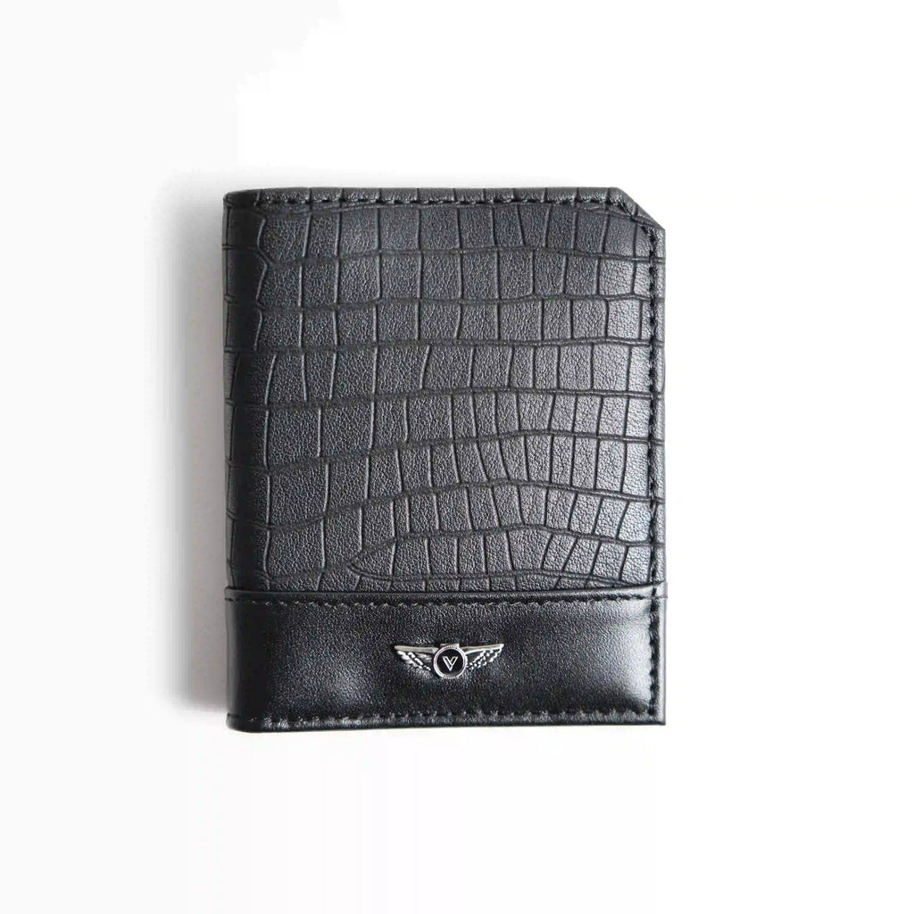 Verutti Men’s Leather Wallet in Black Cowhide, Model VRW-5009-1