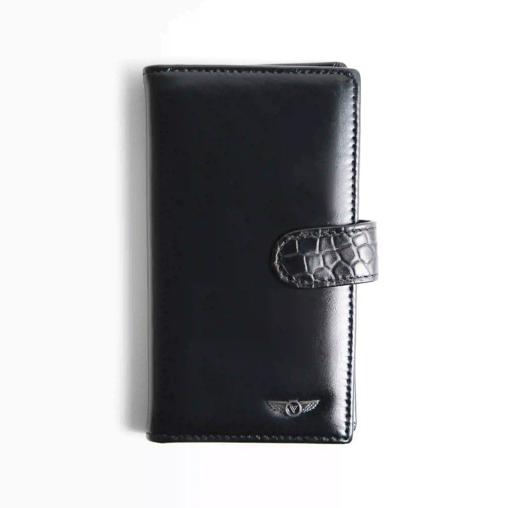 Verutti Men’s Leather Wallet in Black Cowhide, Model VRW-5010-1